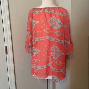 Pink Coconut Elastic Neckline Top L/XL